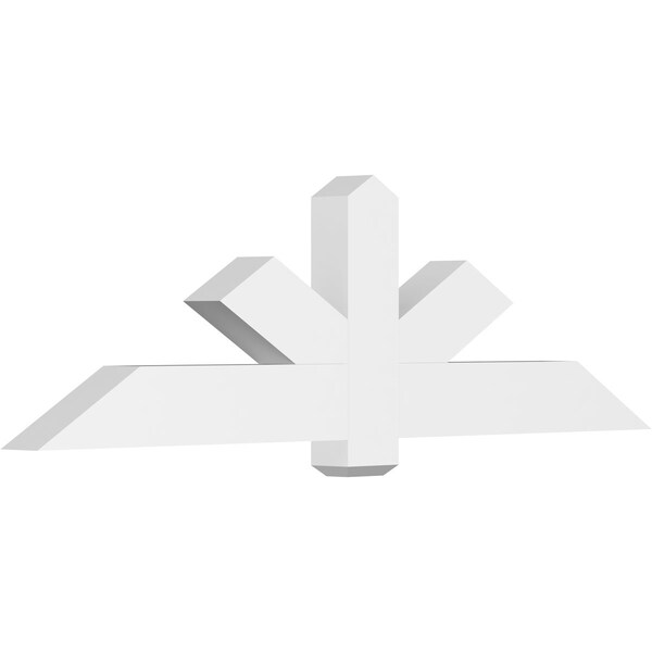 Ekena Millwork Kennewick Architectural Grade PVC Gable Bracket, 72"W x 21"H x 4"D x 6"F, 7/12 Pitch GBP072X21X0406KEN00 - main